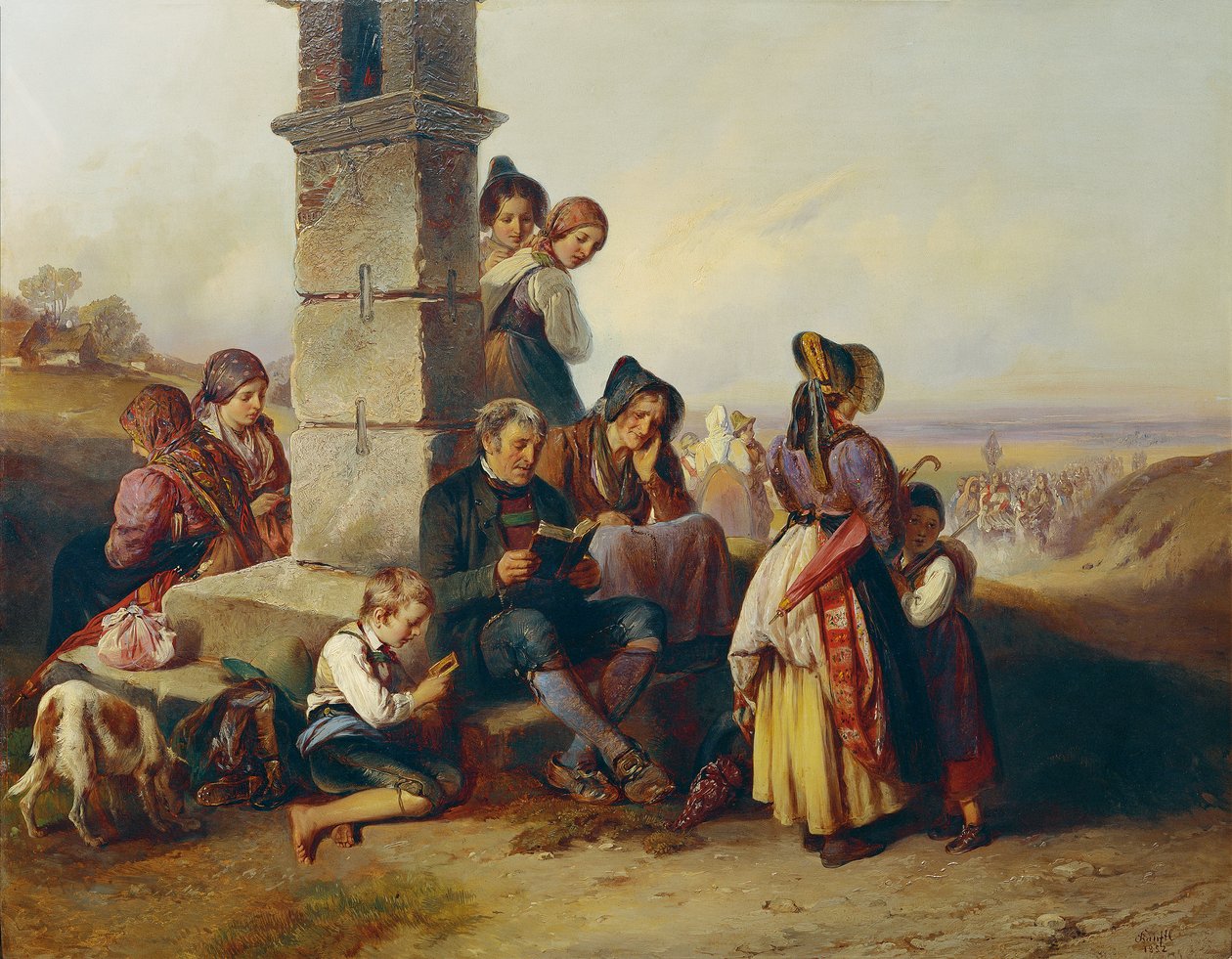 Resten av pilegrimene av Johann Matthias Ranftl