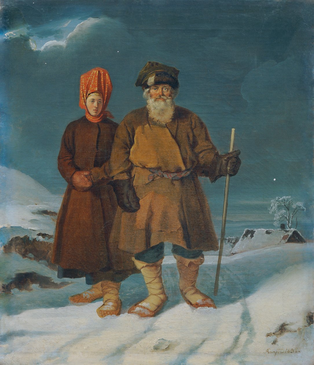 Russisk bondepar av Johann Matthias Ranftl