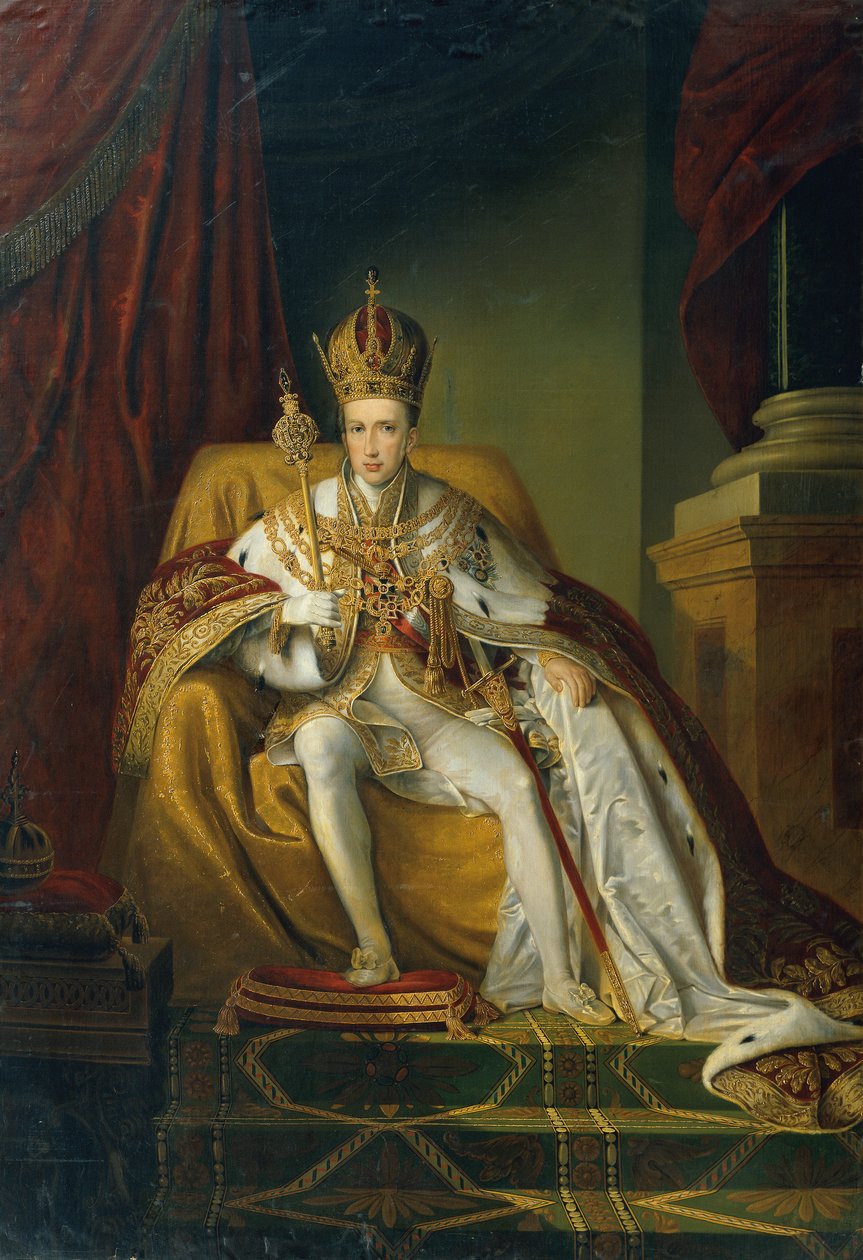 Keiser Ferdinand I i kroningsregalier av Johann Nepomuk Ender