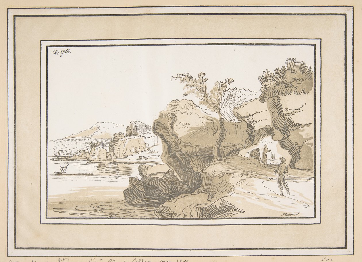 Landskap, ca. 1811. av Johann Nepomuk Strixner