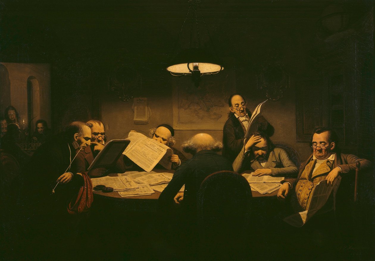 Lesesalen, 1843 av Johann Peter Hasenclever