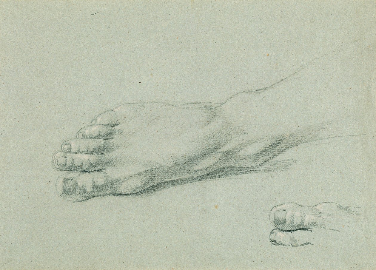 Fotstudie for "Arindal og Daura" av Johann Peter Krafft