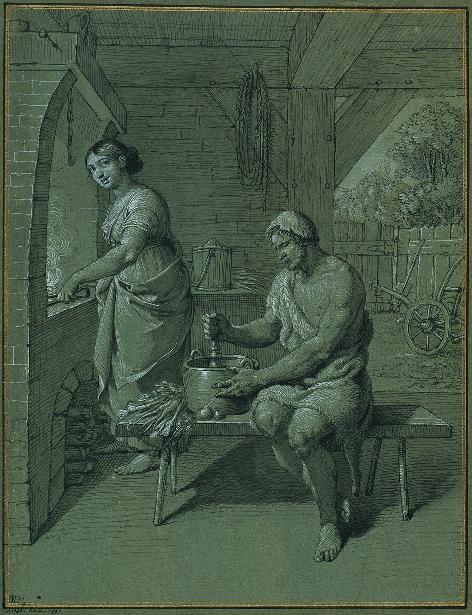Hercules og Omphale av Johann Peter Krafft