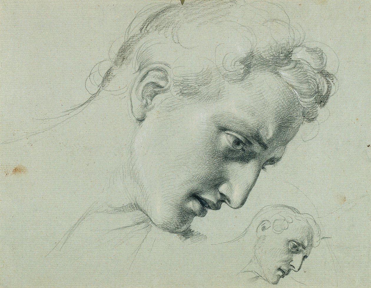 Hovedstudie for "Arindal og Daura" av Johann Peter Krafft