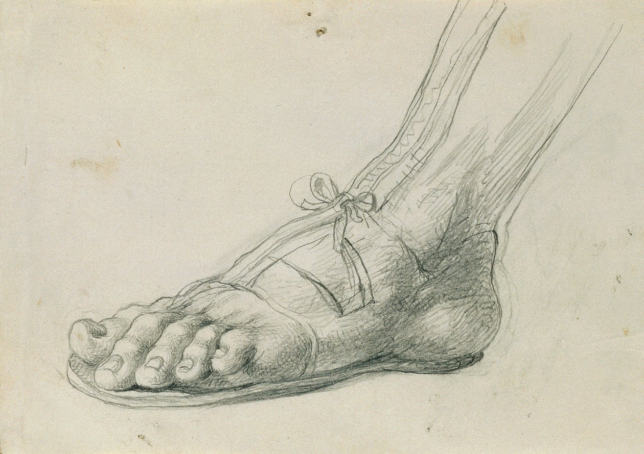 Sandalstudie for "Rüdiger og Angelika" av Johann Peter Krafft