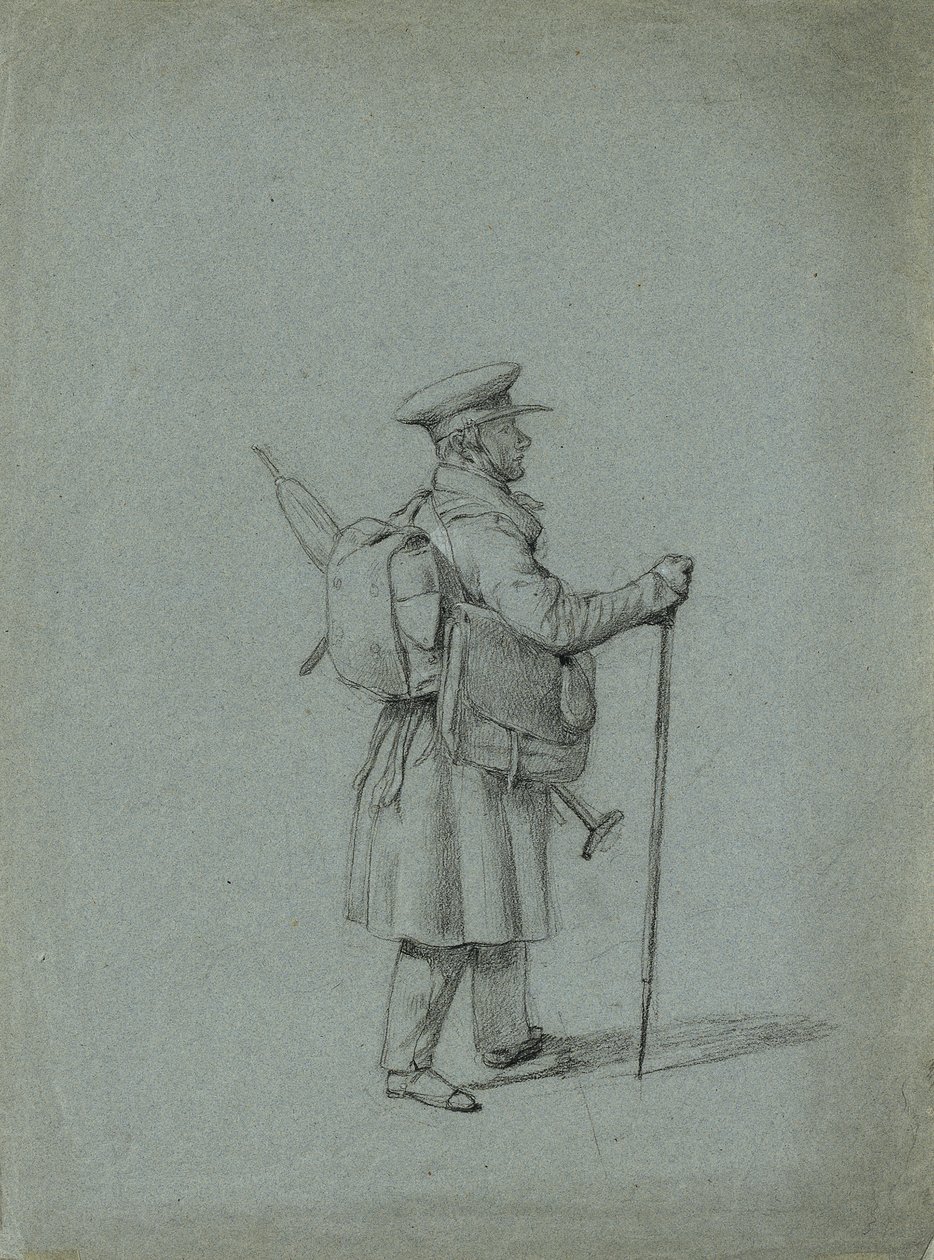 Studie av en omreisende maler av Johann Peter Krafft