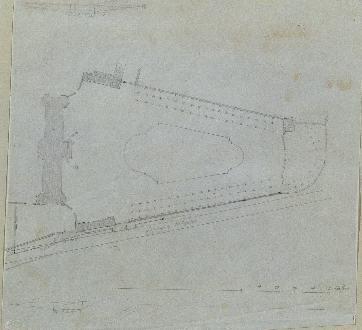 Studie for Upper Belvedere av Johann Peter Krafft