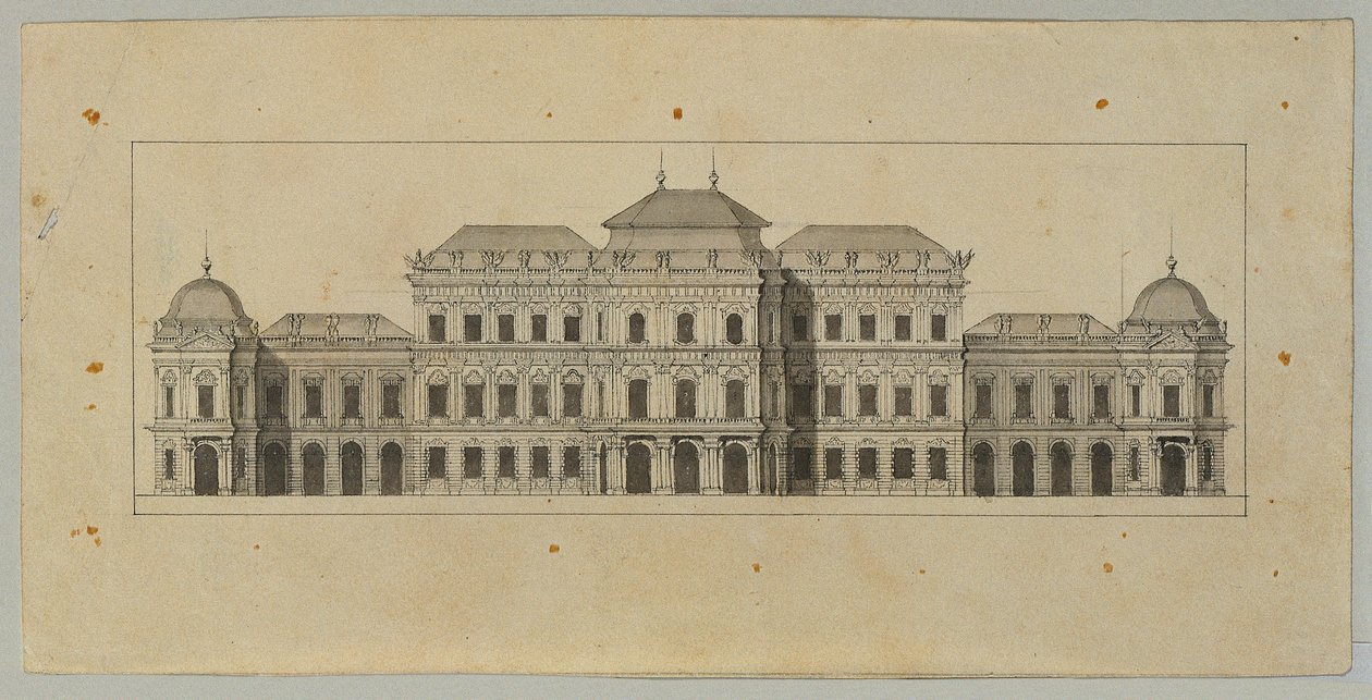 Studie for Upper Belvedere av Johann Peter Krafft