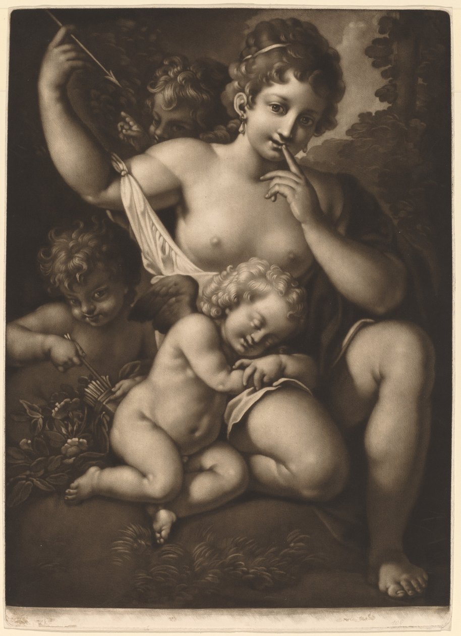 Venus og Amor av Johann Peter Pichler