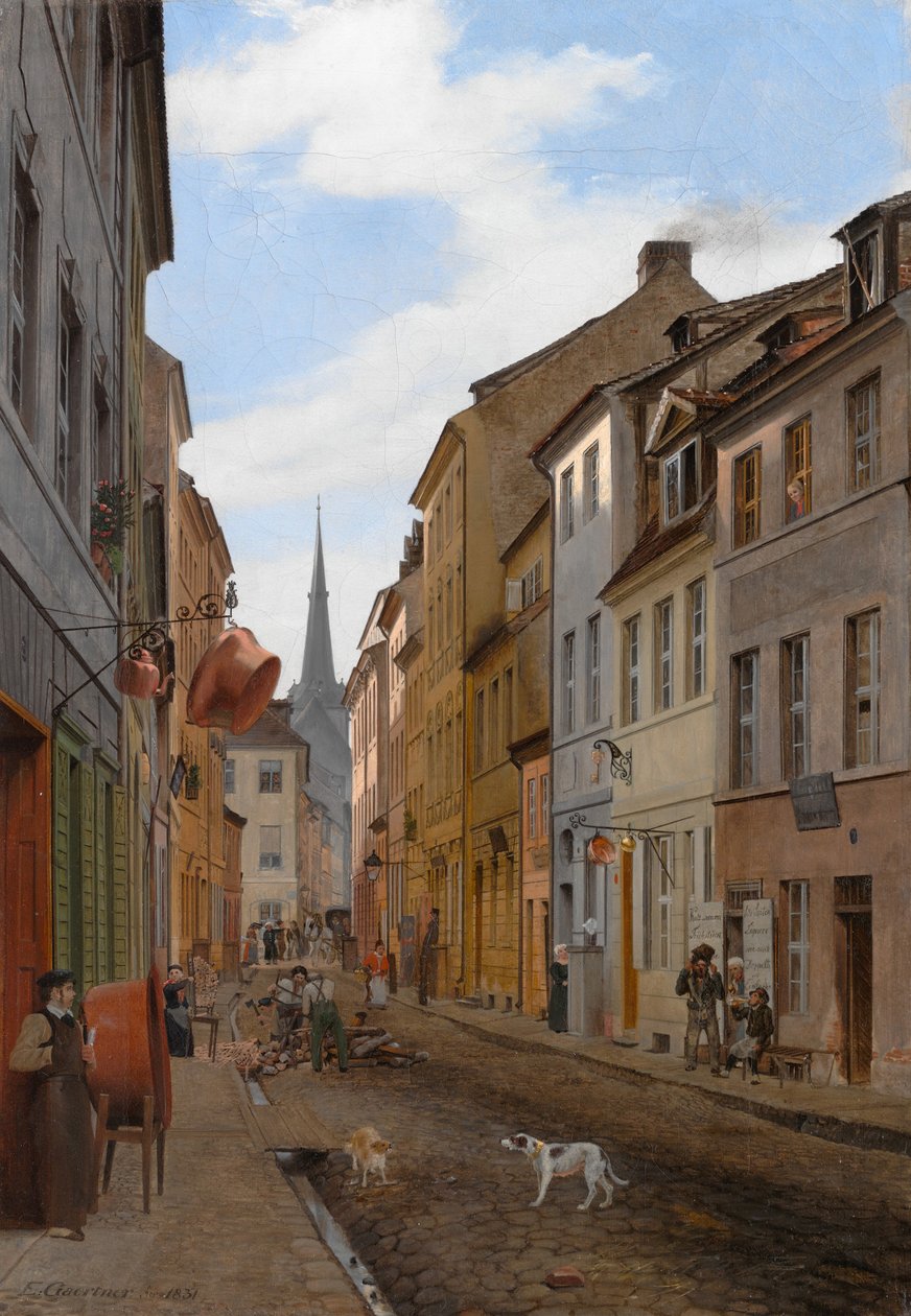 Parochialstrasse i Berlin, 1831. av Johann Philipp Eduard Gartner