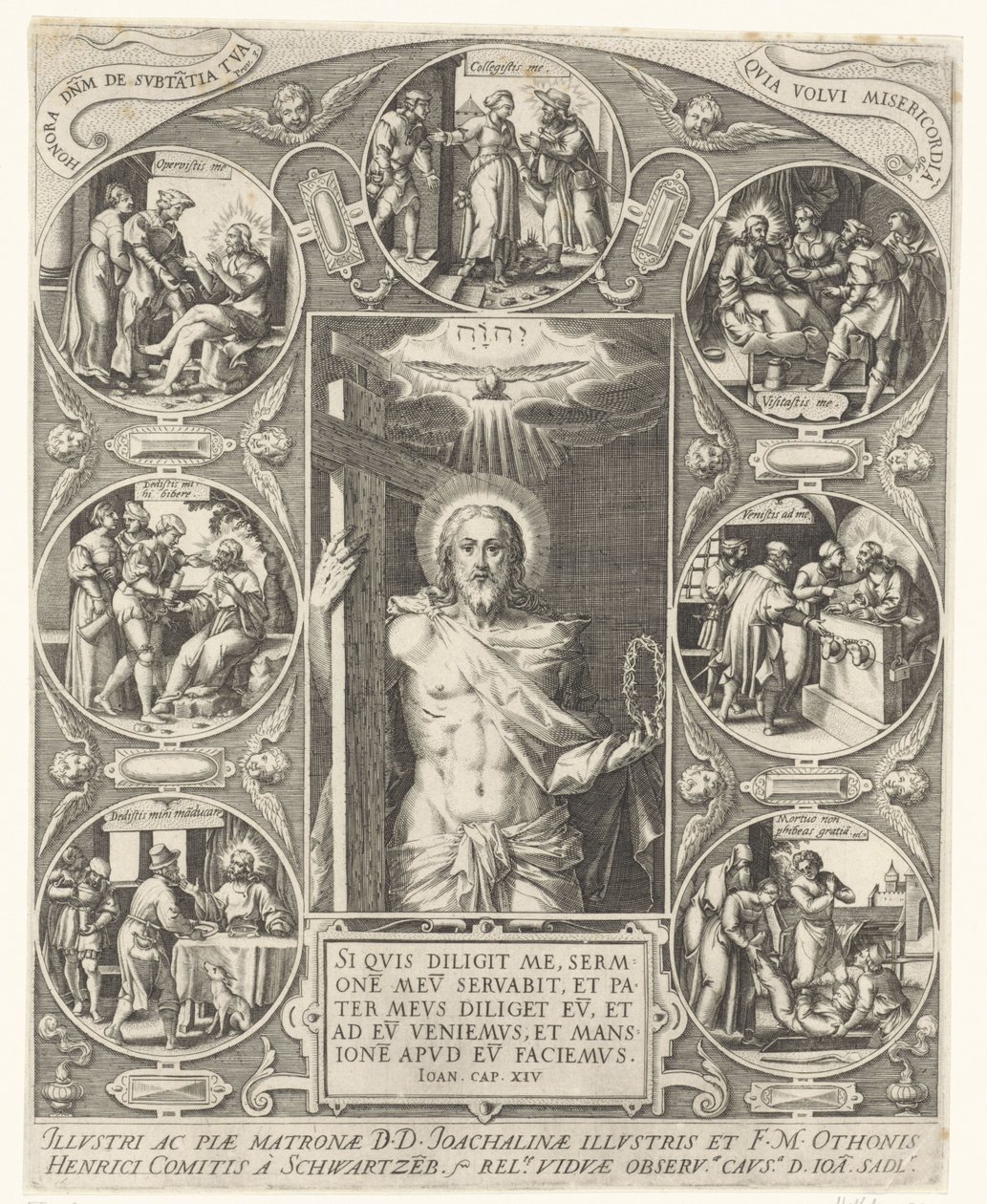 Kristus og barmhjertighetens gjerninger av Johann Sadeler (I)