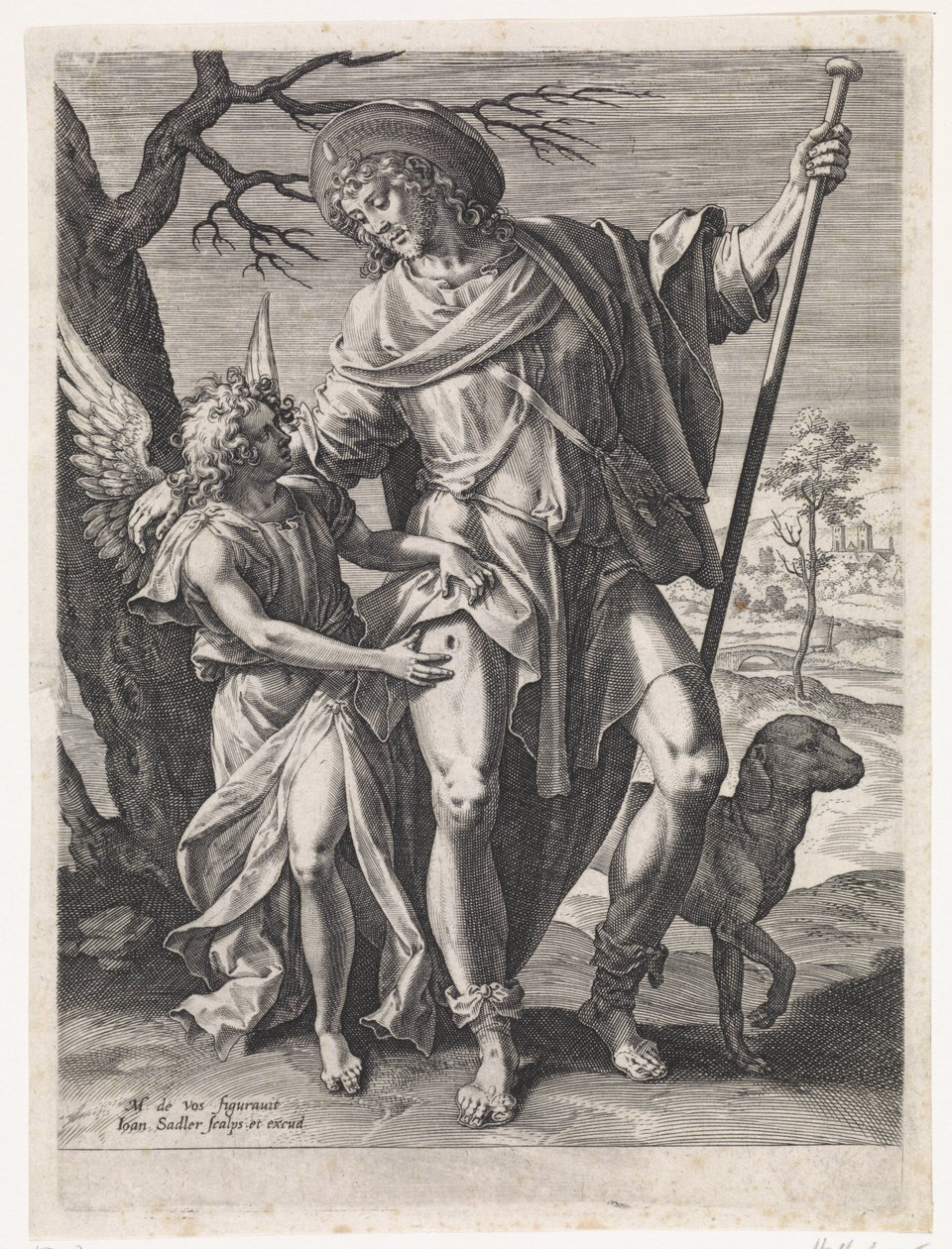 Saint Roch av Johann Sadeler (I)