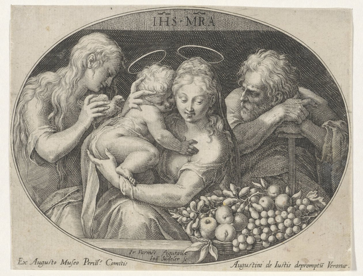 Hellig familie med Saint Anna av Johann Sadeler (I)