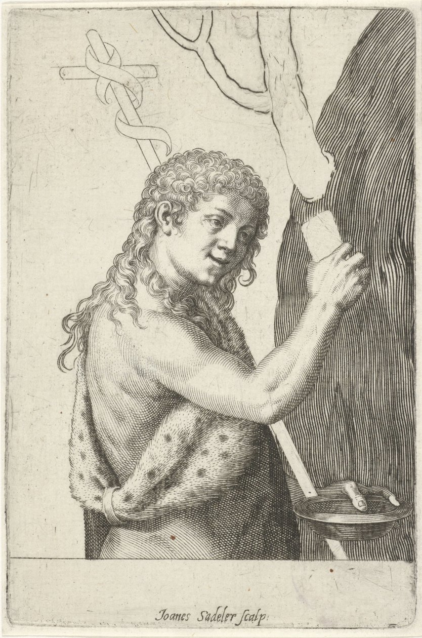 Døperen Johannes som barn av Johann Sadeler (I)