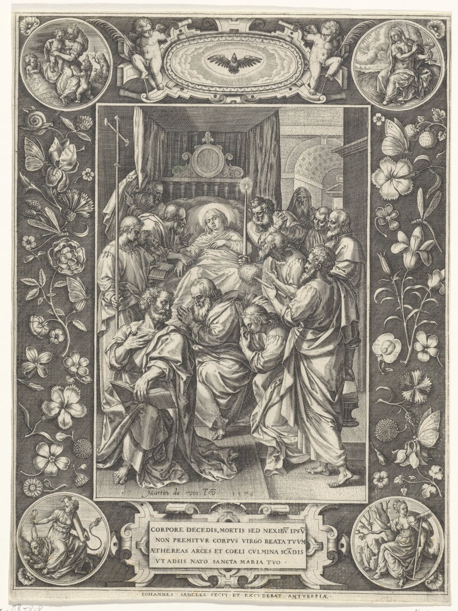 Marys dødsleie av Johann Sadeler (I)