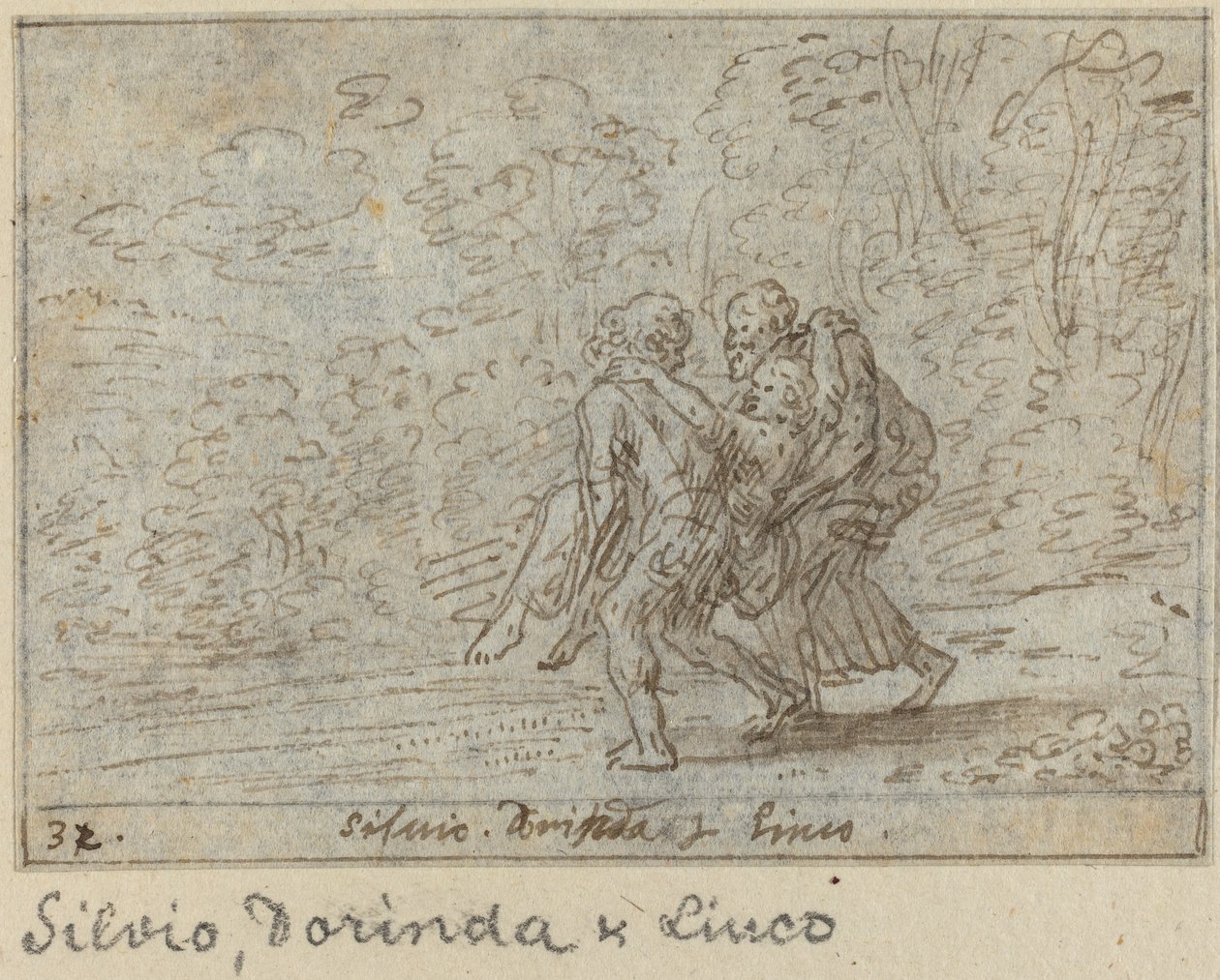 Silvio, Dorinda og Linco av Johann Wilhelm Baur