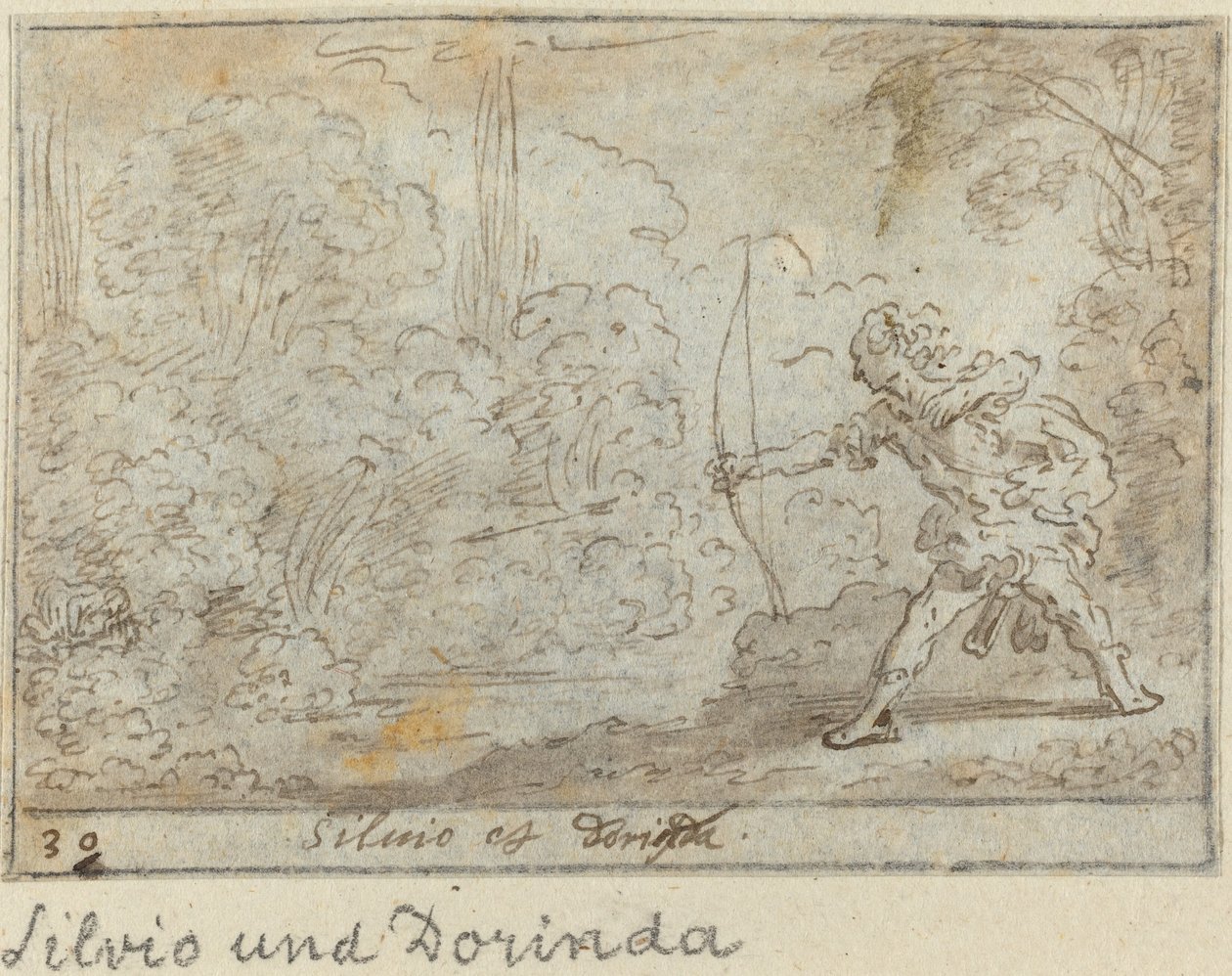 Silvio og Dorinda, 1640. av Johann Wilhelm Baur