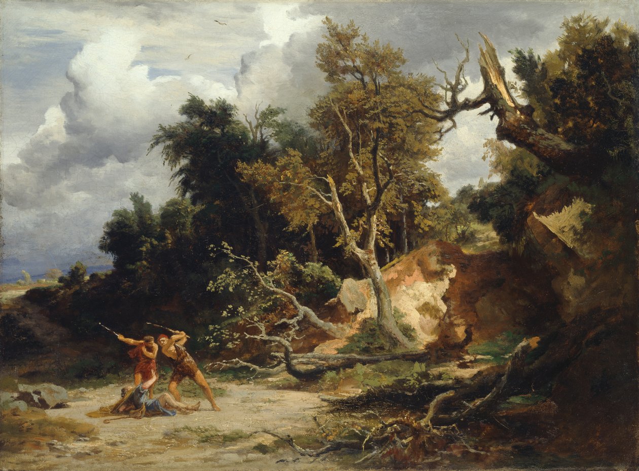 Bakholdet (ettermiddag) ca. 1856 av Johann Wilhelm Schirmer