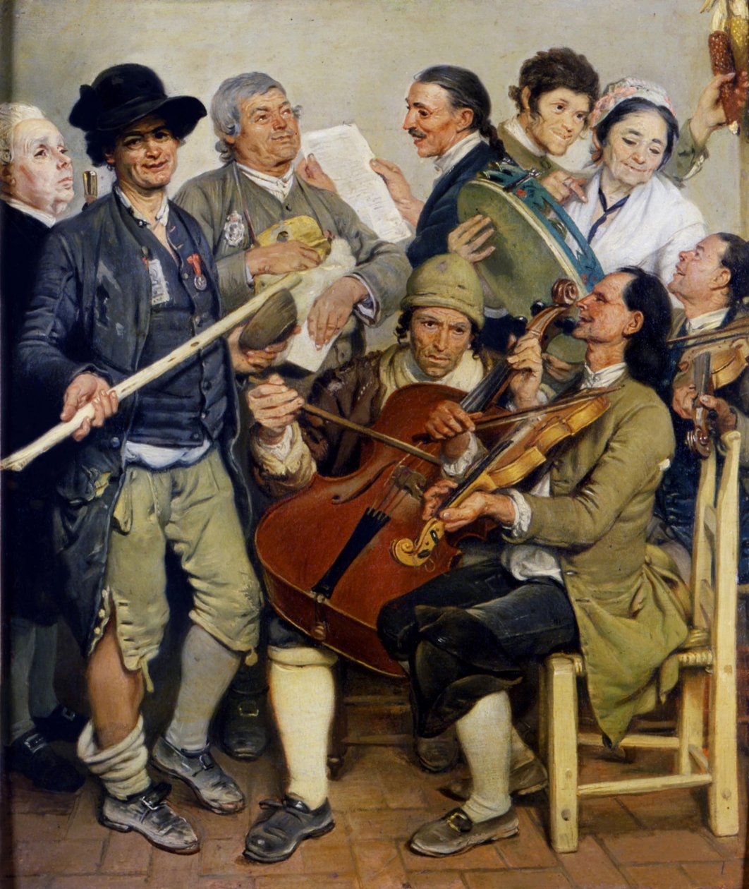 Musikere La Scartocciata, ca 1778 av Johann Zoffani
