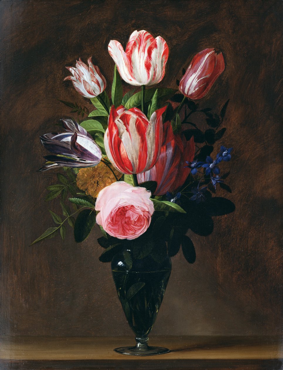 Blomster i en vase (panel) av Johannes Antonius van der Baren