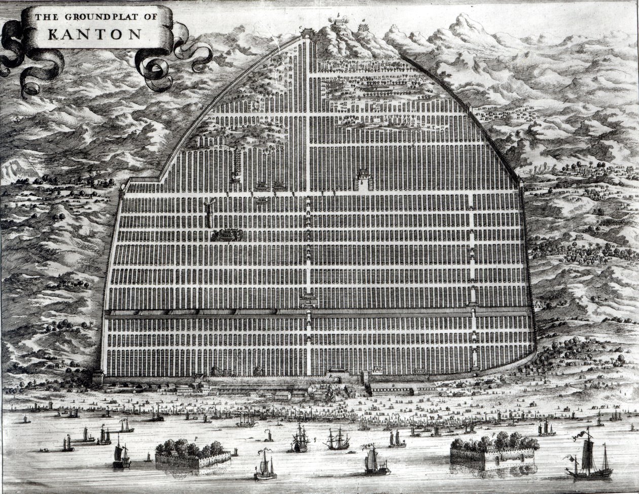 Grunnplan for Kanton, Kina av Johannes Nieuhoff
