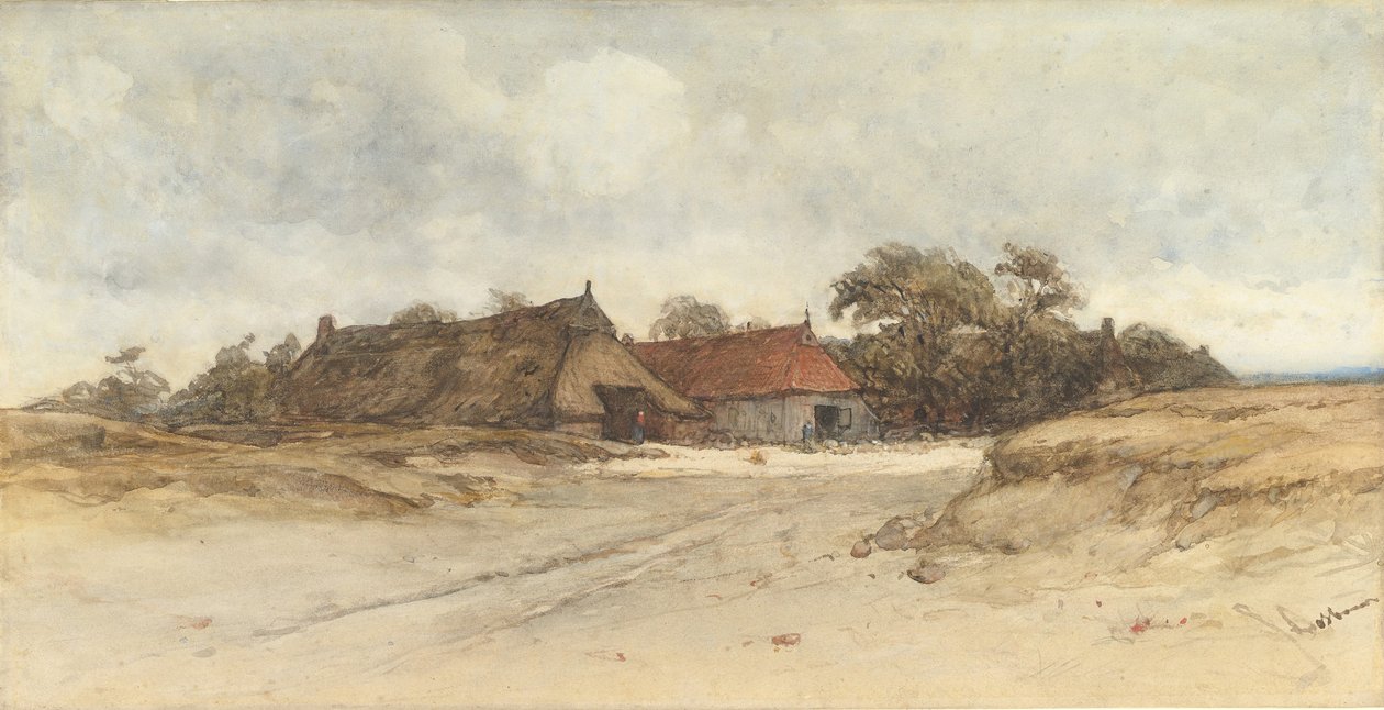 Våningshus, 1800-tallet. av Johannes Bosboom