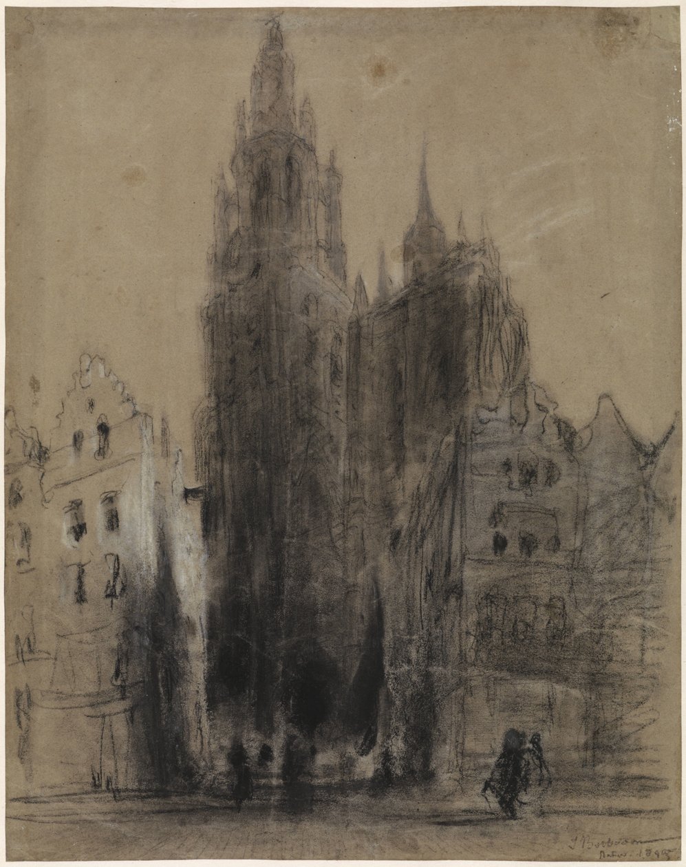 Vår Frue katedral av Antwerpen av Johannes Bosboom