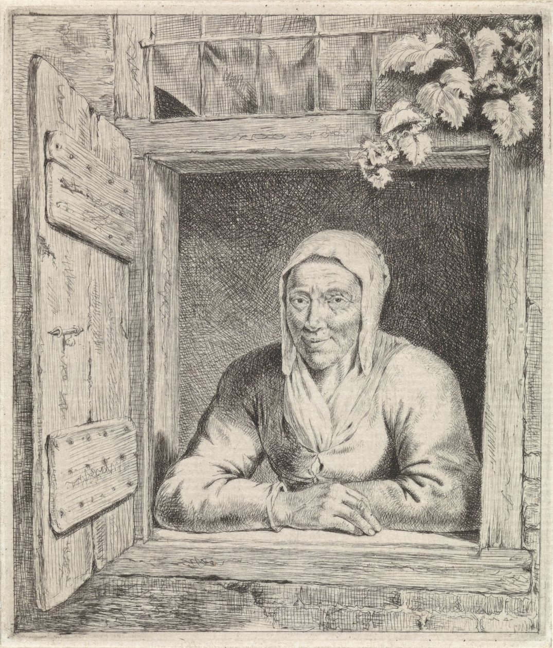 Kvinne i vinduet av Johannes Christiaan Janson