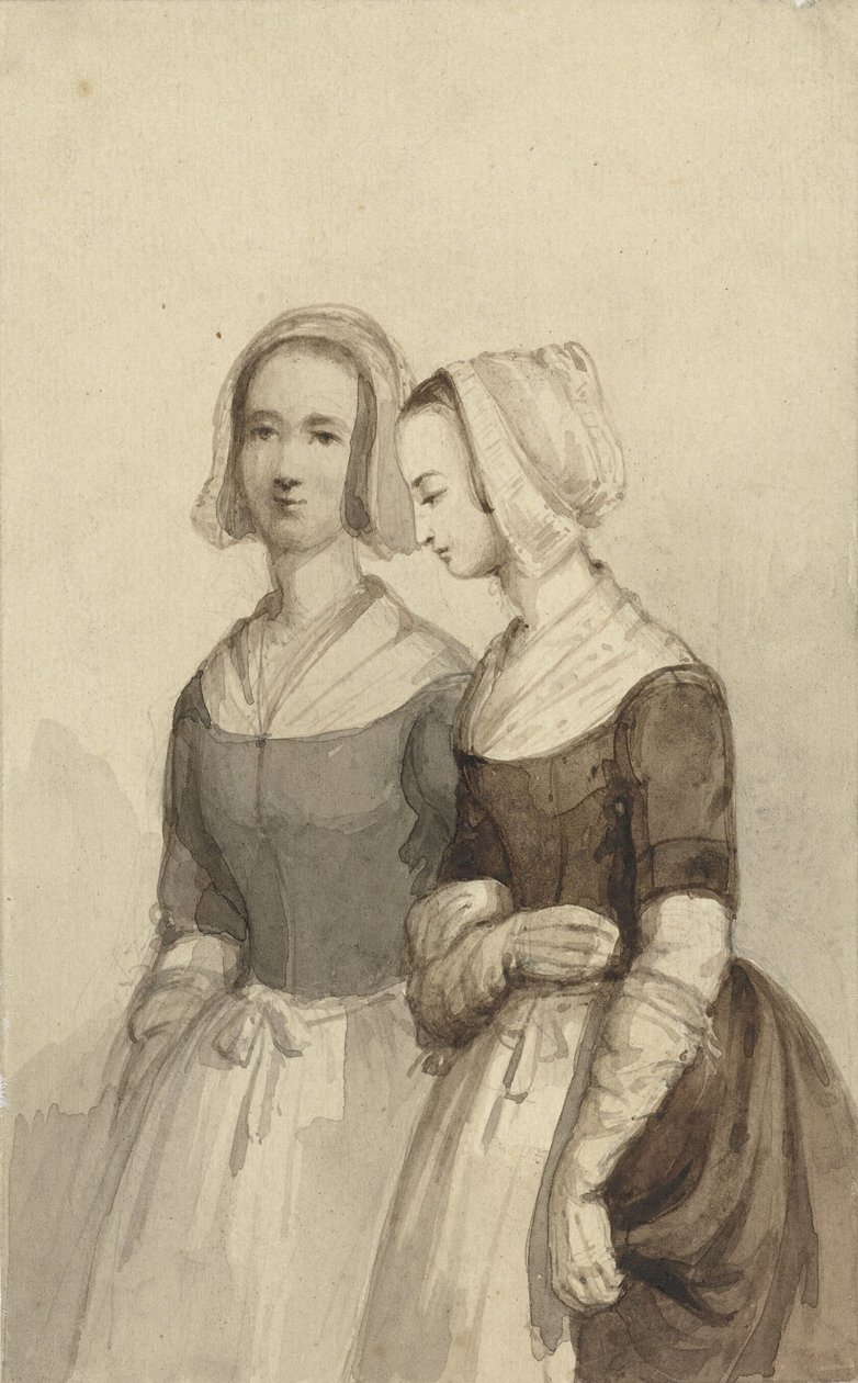 To foreldreløse jenter (?) av Johannes Christiaan d