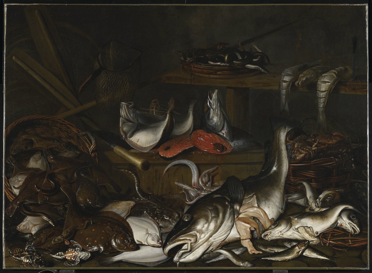 Stilleben: Fisk av Johannes Fabritius
