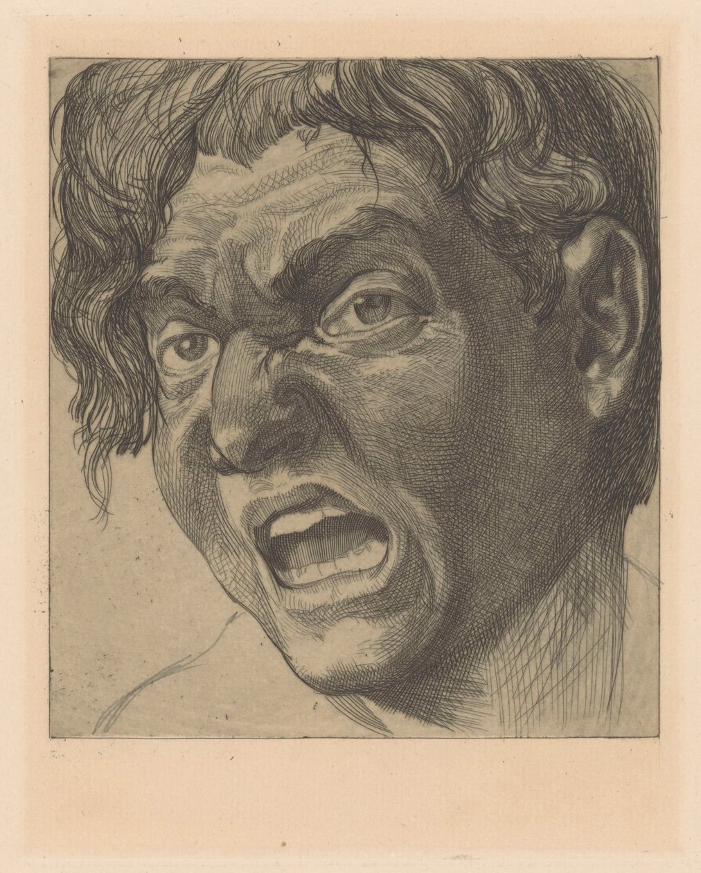 Gapende mann av Johannes Josephus Aarts