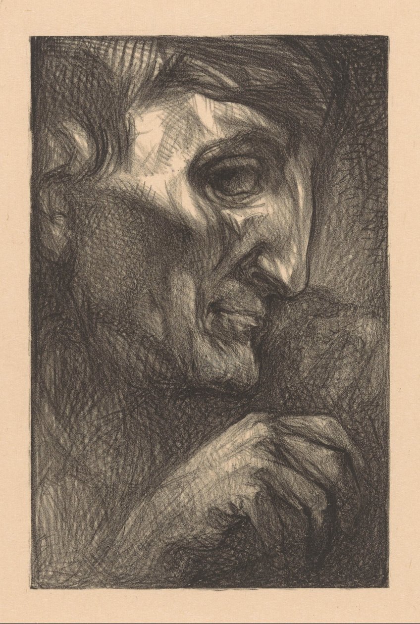 Hodet og hånden til en mann av Johannes Josephus Aarts