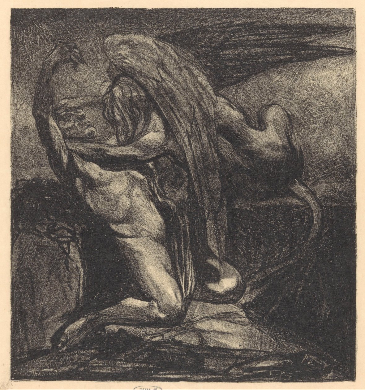 Sfinks med livløs mann av Johannes Josephus Aarts