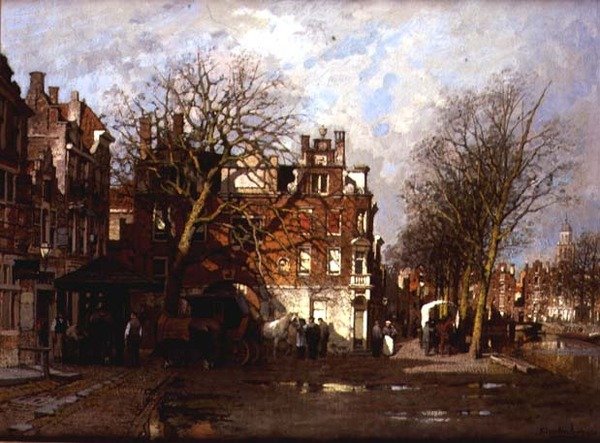 Capriccio utsikt over byen av Johannes Karel Christian Klinkenberg