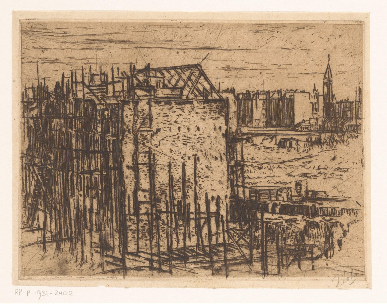 Hus under bygging av Johannes Löhr