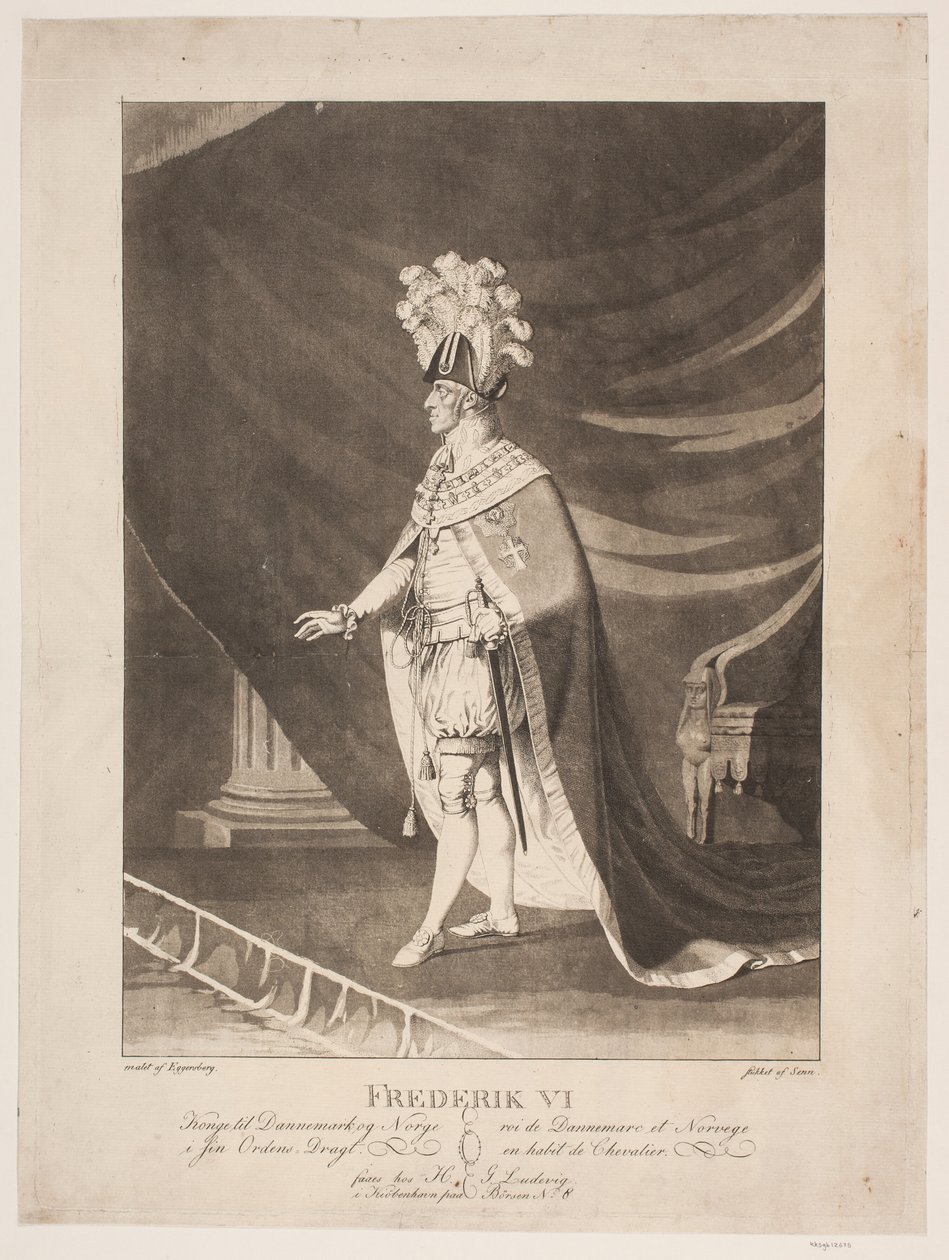 Frederik VI i uniform av Johannes Senn