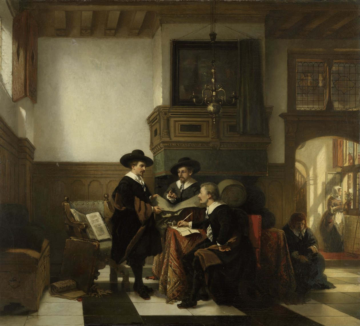 Prøvemesterne i Leiden Saaihal av Johannes Stroebel