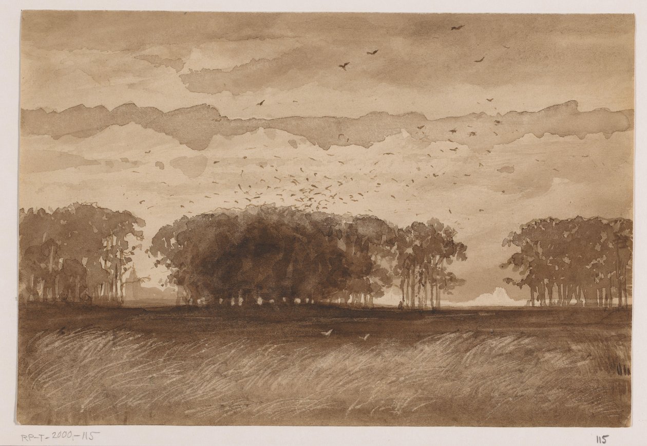 Rookery i Nord-Brabant av Johannes Tavenraat (signed by artist)