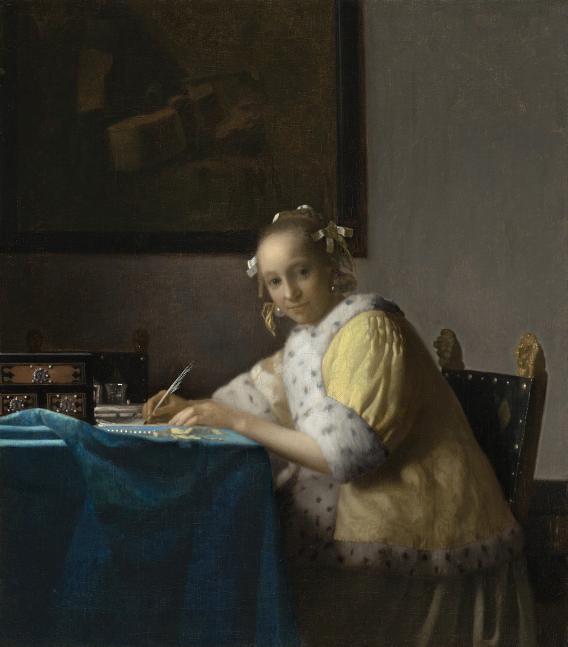 En dame som skriver av Johannes Vermeer