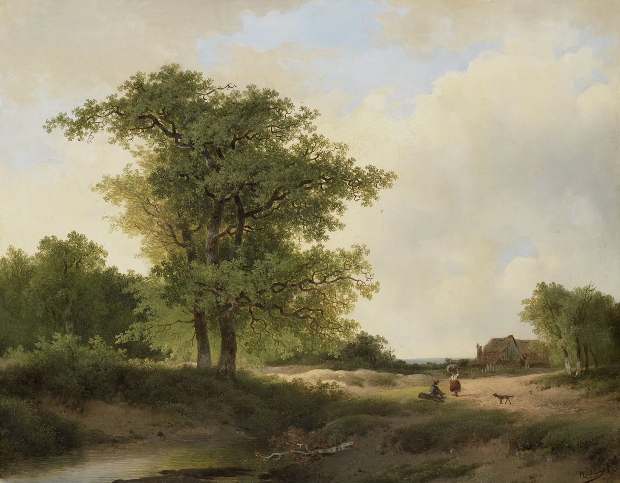 Landskap med Farmstead av Johannes Warnardus Bilders
