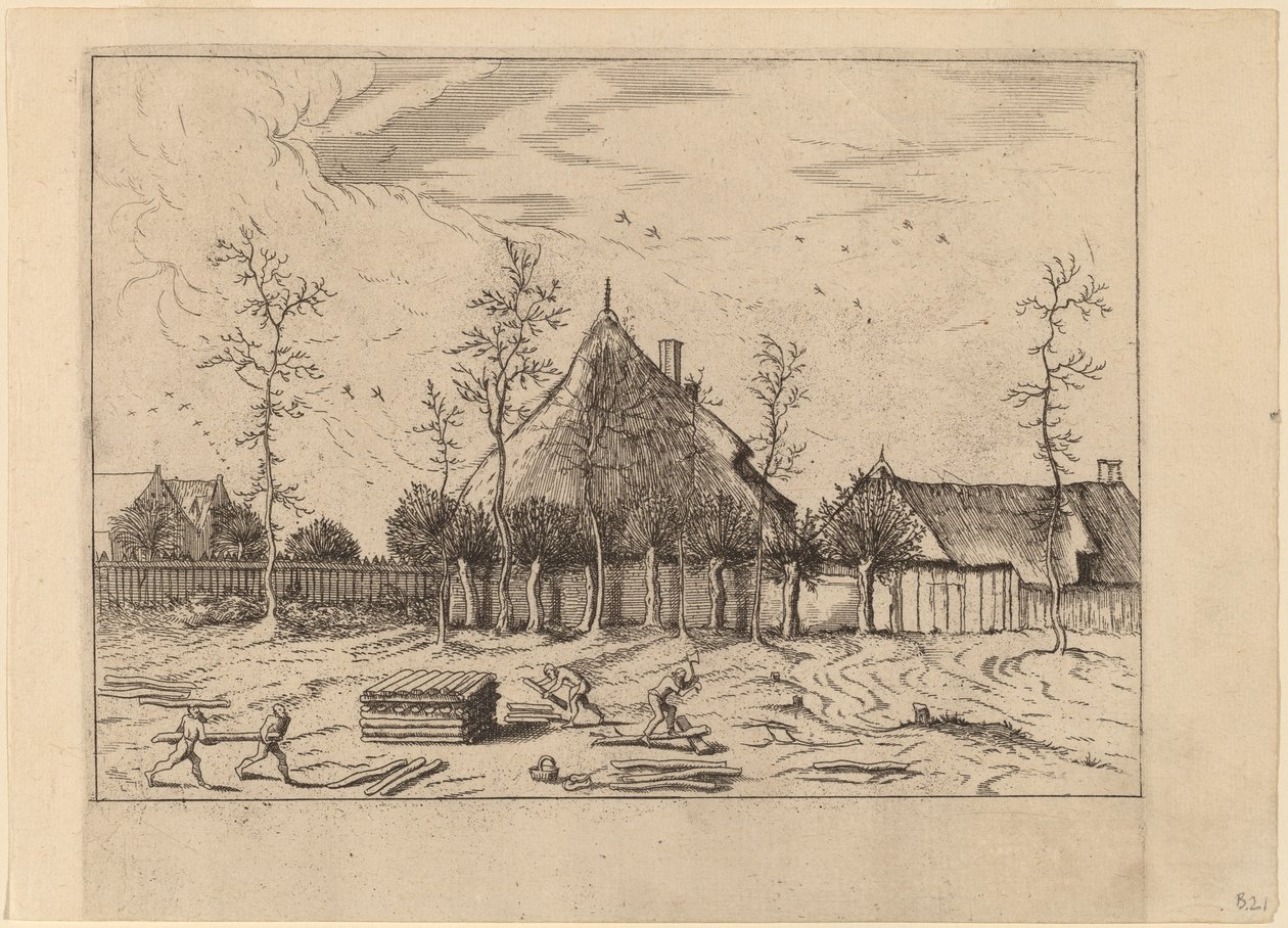 Gård av Johannes and Lucas van Doetechum after Master of the Small Landscapes