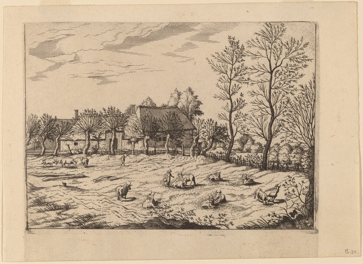 Gård av Johannes and Lucas van Doetechum after Master of the Small Landscapes