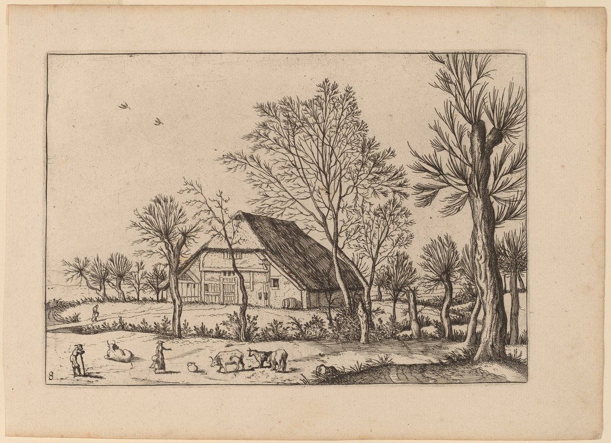 Gård av Johannes and Lucas van Doetechum after Master of the Small Landscapes