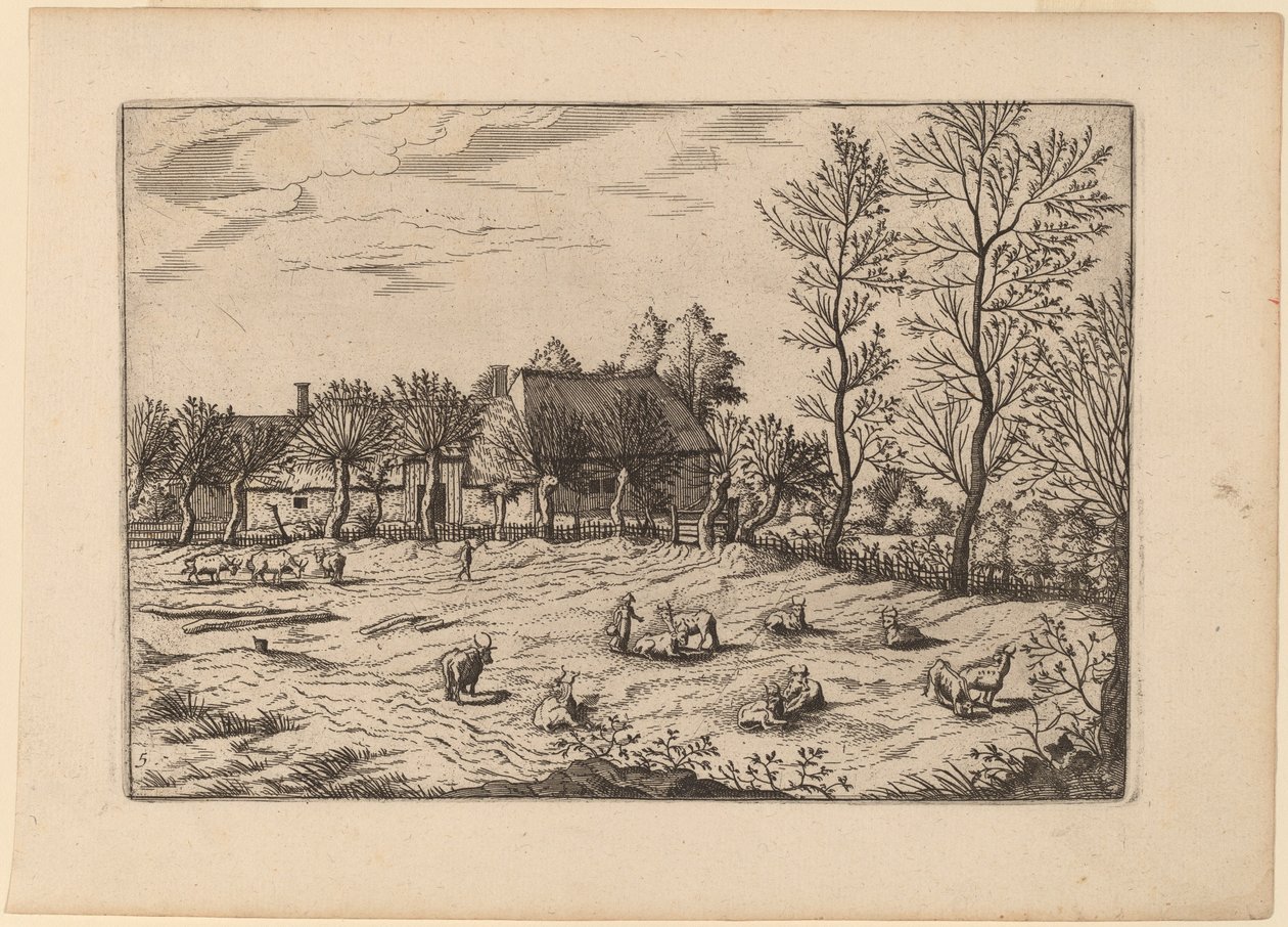 Gård av Johannes and Lucas van Doetechum after Master of the Small Landscapes