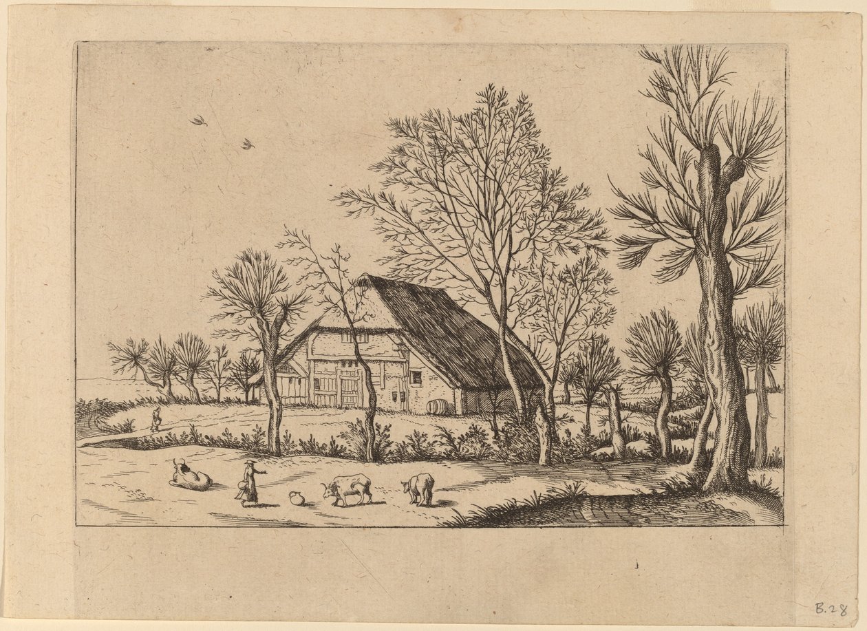 Gård av Johannes and Lucas van Doetechum after Master of the Small Landscapes