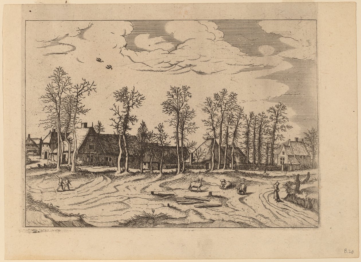 Gårder av Johannes and Lucas van Doetechum after Master of the Small Landscapes
