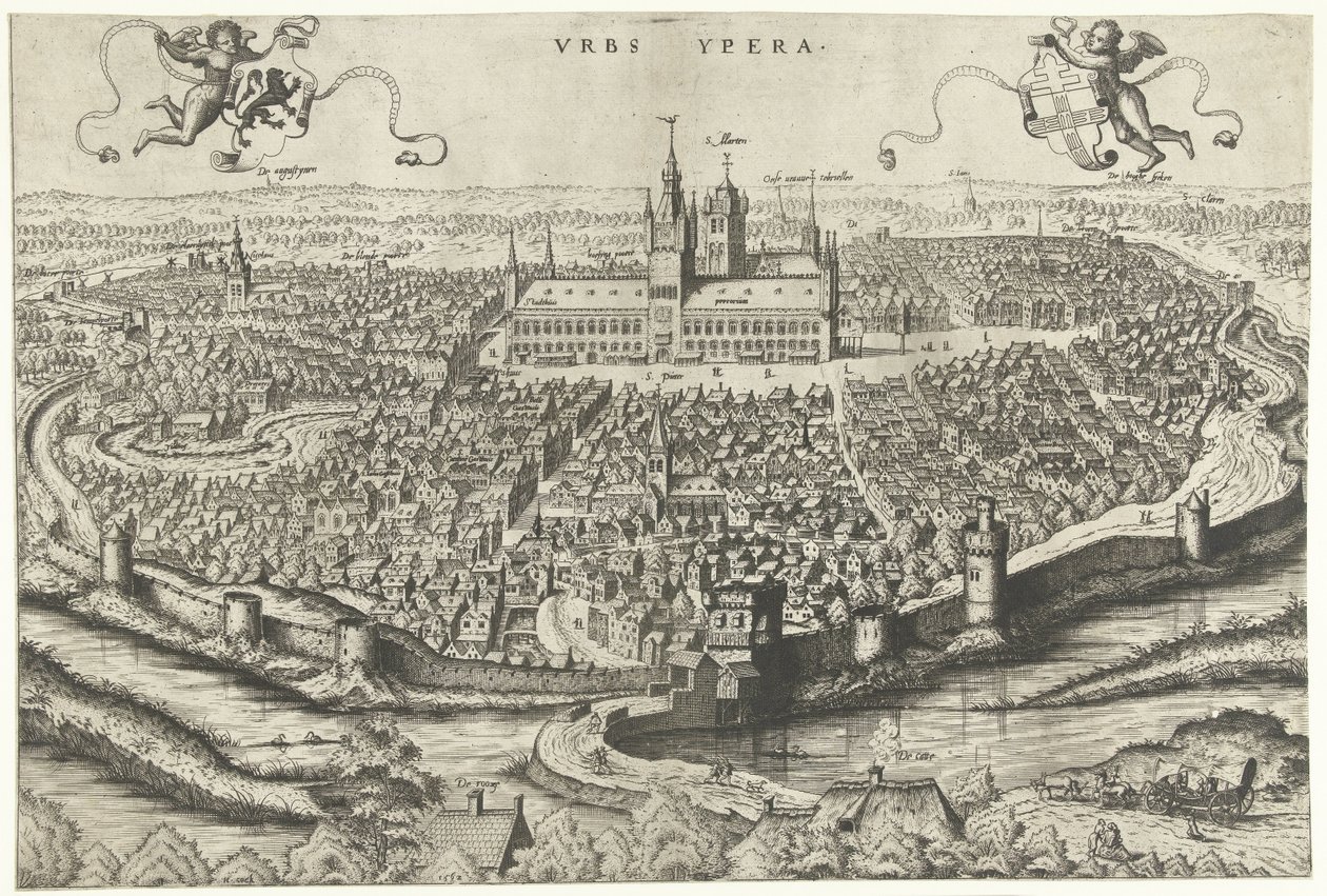 Utsikt over Ypres av Johannes of Lucas van Doetechum