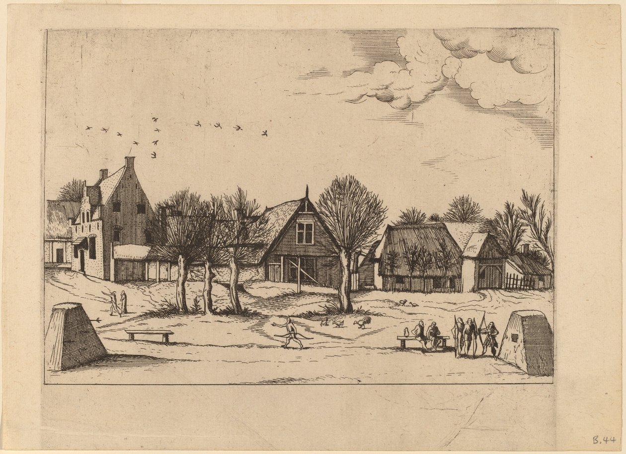 Landsbyen av Johannes van Doetechum, the Elder and Lucas