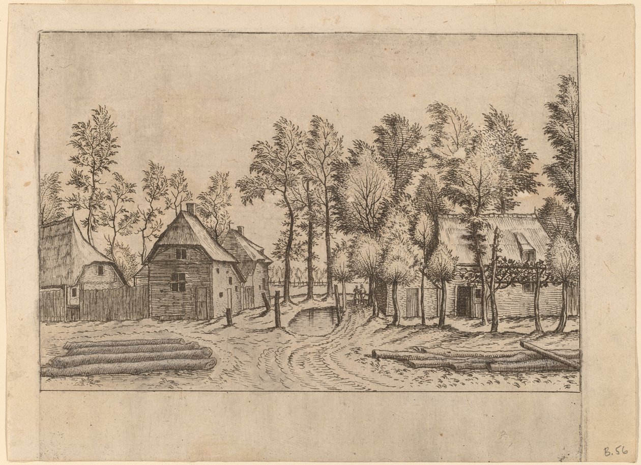 Landsbygate av Johannes van Doetechum, the Elder and Lucas