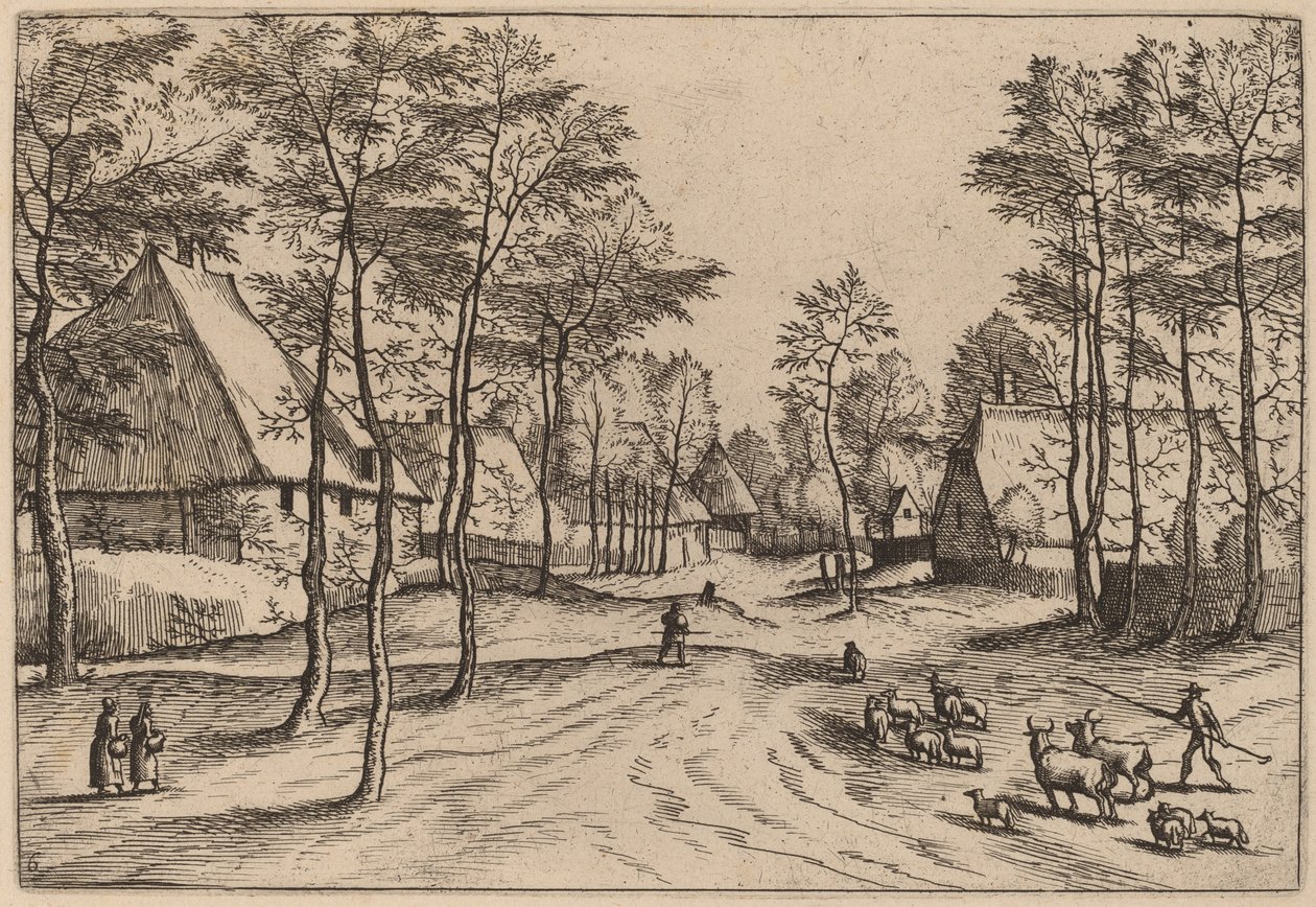 Landsbygate av Johannes van Doetechum, the Elder and Lucas